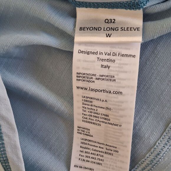 La Sportiva Beyond Long Sleeve Shirt Sweat Wicking Anti-Odor Base Layer S - Picture 11 of 15